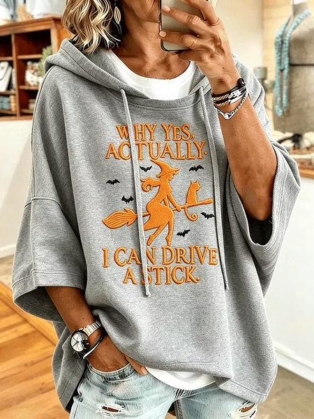 Casual Halloween Hoodie Half Sleeve Hoodie