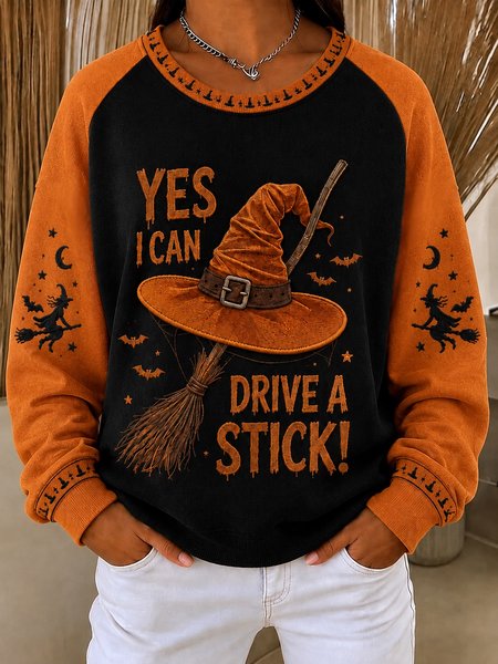 Women Text Letters Crew Neck Casual Spring/Fall Long Sleeve Sweatshirt