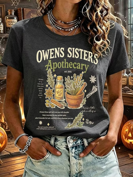 Women Text Letters Short Sleeve Tee T-shirt Crew Neck Printing Casual Summer Top