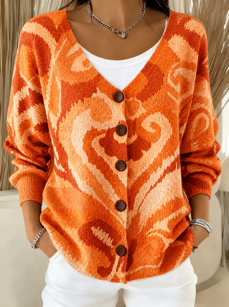 Regular Fit V Neck Elegant Knit Top