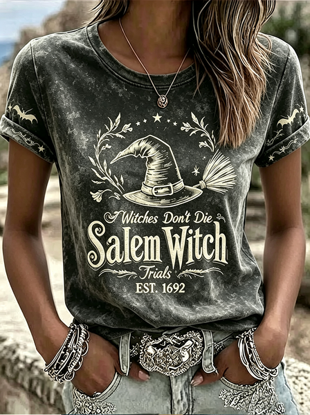 Women Text Letters Short Sleeve Tee T-shirt Crew Neck Printing Casual Graphic Tee Summer Top