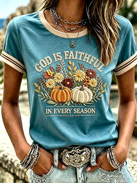 Women Text Letters Short Sleeve Tee T-shirt Crew Neck Casual Summer Top