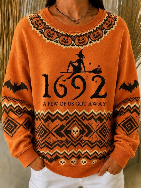Women Text Letters Crew Neck Printing Casual Spring/Fall Long Sleeve Sweatshirt
