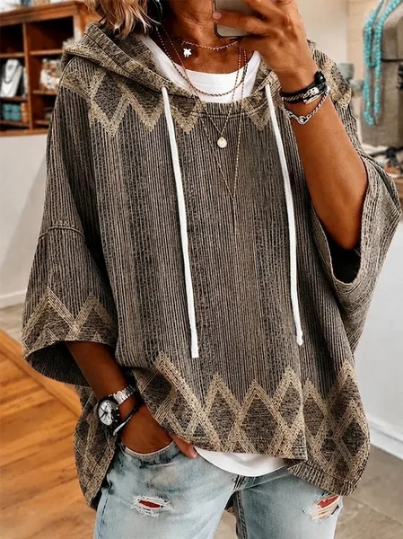 Casual Hoodie Abstract Hoodie Printing