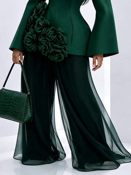 Elegant Plain Wide Leg Pants 4 Elegant Plain Wide Leg Pants