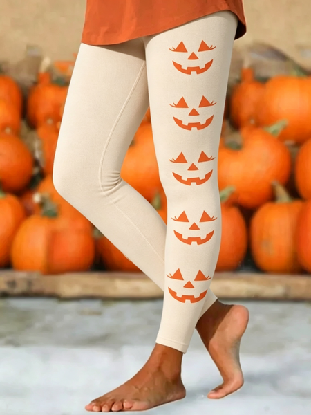 Women's Casual Halloween Jersey All Season Long Leggings