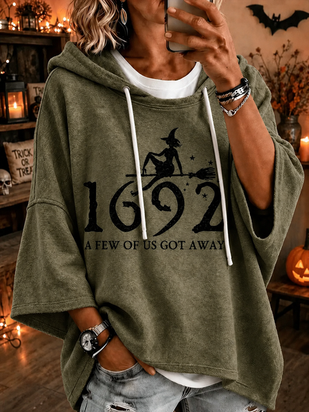 Women Text Letters Half Sleeve Casual Holiday Spring/Fall Hoodie