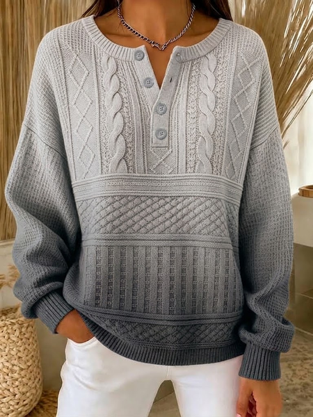 Women Ombre Crew Neck Printing Casual Spring/Fall Long Sleeve Sweatshirt