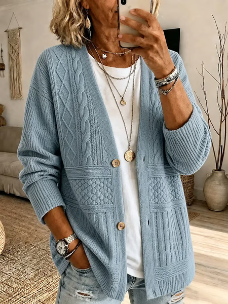 Women Spring/Fall Outerwear Casual Printing Abstract Long Sleeve Jacket