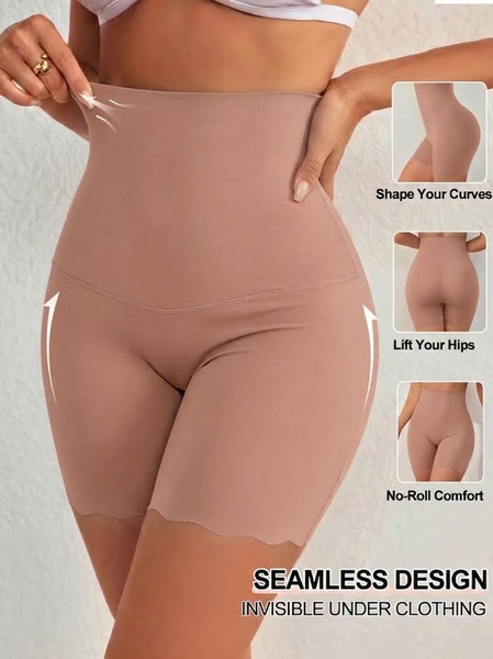 Four-corner high-waisted seamless tummy control ice silk cooling shaping boxer briefs anti-friction safety underwear 7 Four-corner high-waisted seamless tummy control ice silk cooling shaping boxer briefs anti-friction safety underwear