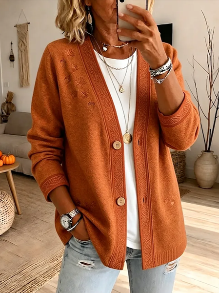 Women Abstract Printing Long Sleeve Casual Spring/Fall Jacket Outerwear