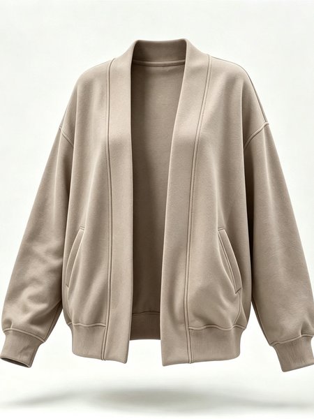 Women Spring/Fall Outerwear Casual Plain Long Sleeve Jacket