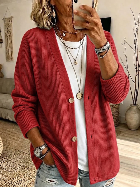 Women Spring/Fall Outerwear Casual Printing Plain Long Sleeve Jacket