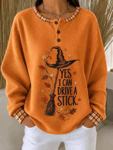 Casual Plaid Crew Neck Long Sleeve Sweatshirt
