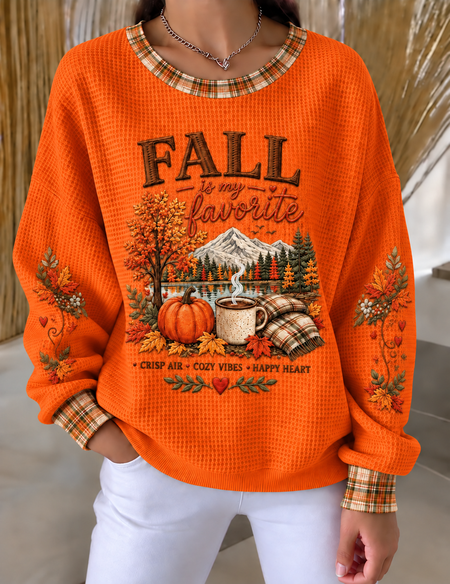 Casual Text Letters Crew Neck Long Sleeve Sweatshirt