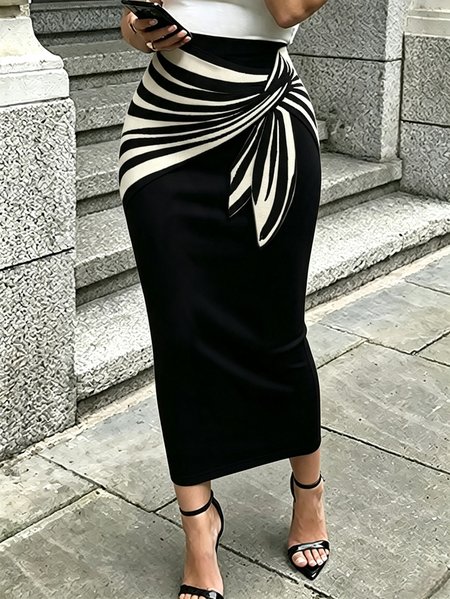 Plus Size Urban Printing 3D Printing Maxi Skirt 1 Plus Size Urban Printing 3D Printing Maxi Skirt