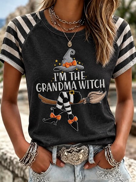 Women Text Letters Short Sleeve Tee T-shirt Crew Neck Casual Summer Top