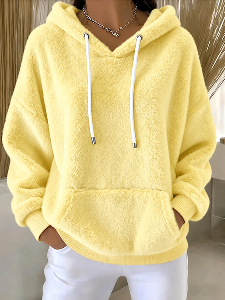 Casual Plain Hoodie Long Sleeve Hoodie