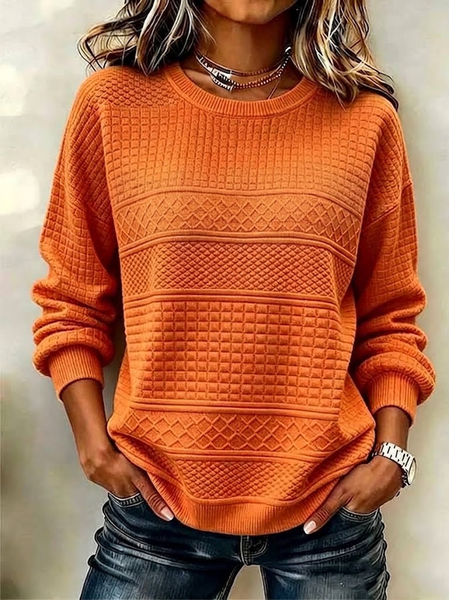 Women Abstract Crew Neck Printing Casual Spring/Fall Long Sleeve Sweatshirt