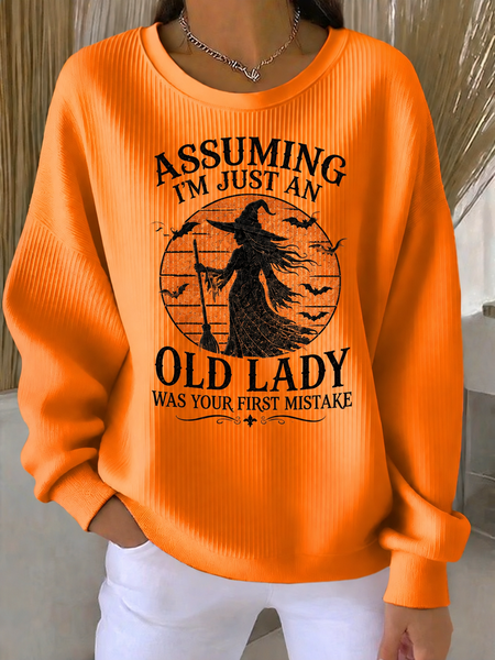 Casual Text Letters Crew Neck Long Sleeve Sweatshirt