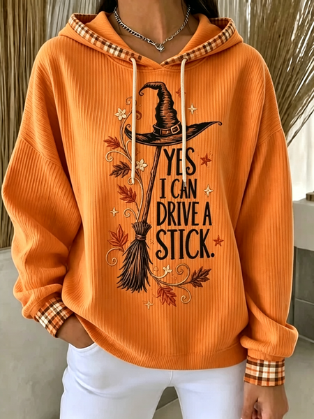 Women Text Letters Printing Long Sleeve Casual Daily Spring/Fall Hoodie