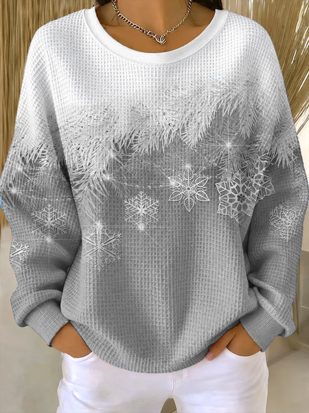 Casual Color Block Crew Neck Long Sleeve Sweatshirt