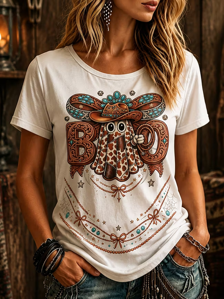Women Text Letters Short Sleeve Tee T-shirt Crew Neck Printing Casual Summer Top