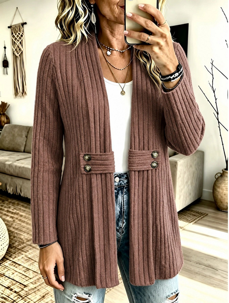 Women Plain Outerwear Halter Neck Casual Windbreaker Spring/Fall Trench Coat