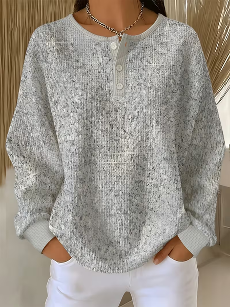 Women Abstract Crew Neck Printing Casual Spring/Fall Long Sleeve Sweatshirt