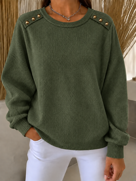 Crew Neck Elegant Knit Top