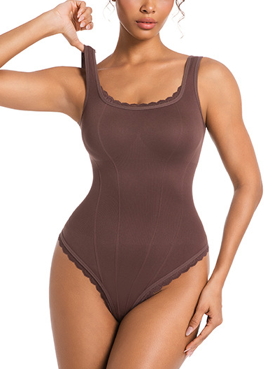 Women's Tummy-Control Lace Shapewear Bodysuit
