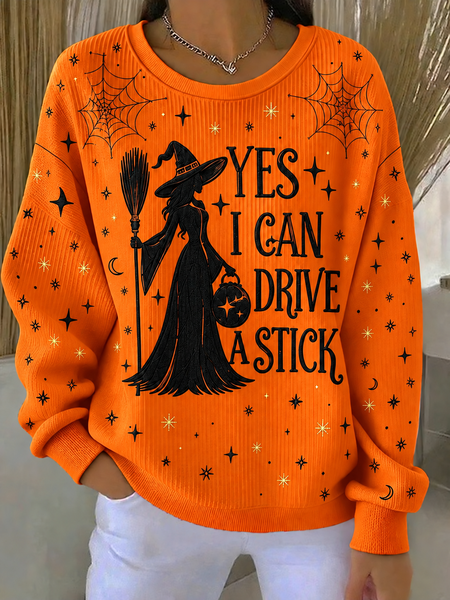 Women Text Letters Crew Neck Casual Spring/Fall Long Sleeve Sweatshirt