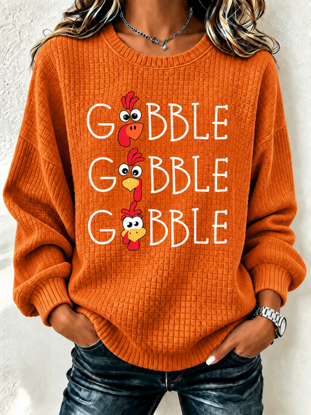 Women Text Letters Henley Collar Casual Spring/Fall Long Sleeve Sweatshirt