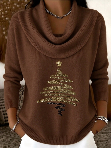 Women Christmas Long Sleeve Comfy Casual Printing Sweater