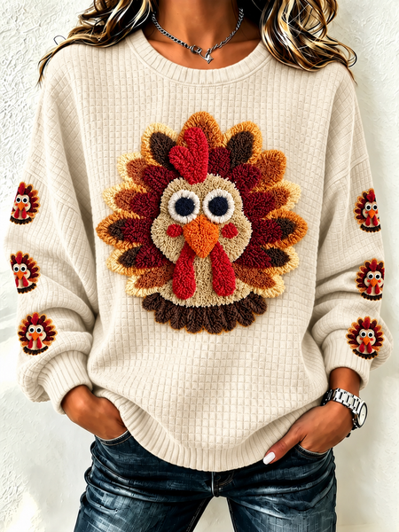 Casual Turkey Henley Collar Long Sleeve Sweatshirt