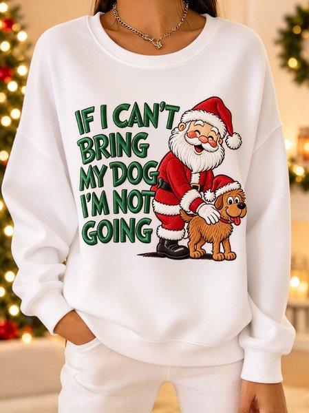 Women Text Letters Crew Neck Casual Spring/Fall Long Sleeve Sweatshirt