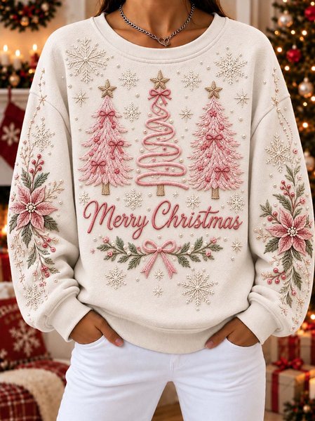 Women Text Letters Crew Neck Casual Spring/Fall Long Sleeve Sweatshirt
