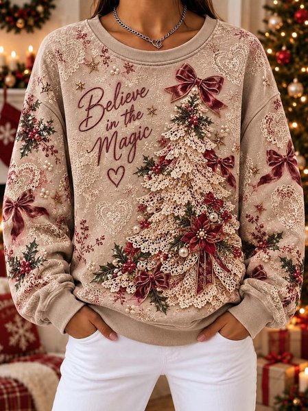 Vintage Floral Crew Neck Long Sleeve Sweatshirt