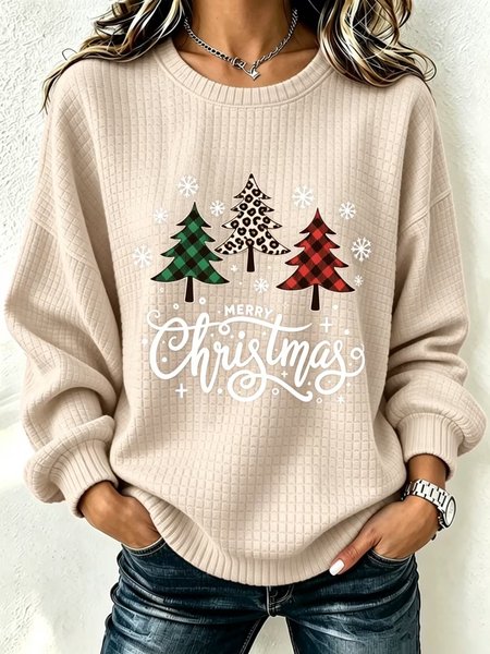 Casual Christmas Crew Neck Long Sleeve Sweatshirt Casual Christmas Crew Neck Long Sleeve Sweatshirt