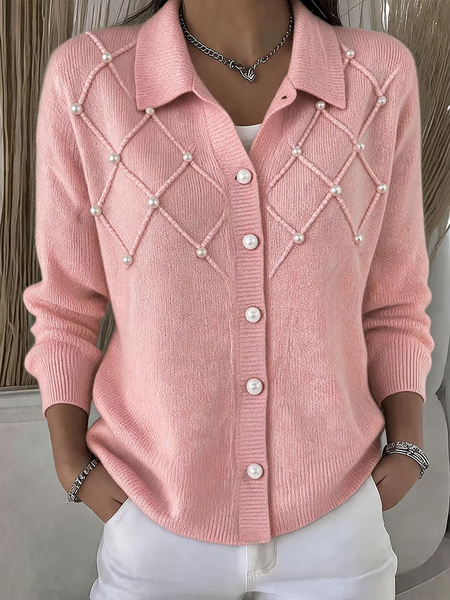 Women Abstract Long Sleeve Comfy Vintage Printing Cardigan
