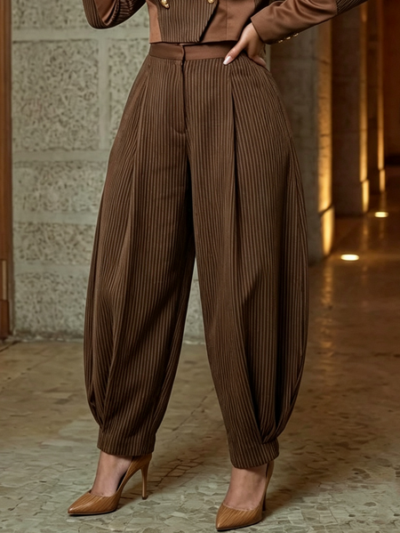 Urban Striped Printing Bloomers Pant