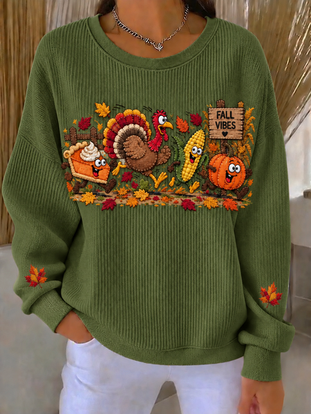 Casual Color Block Crew Neck Long Sleeve Sweatshirt