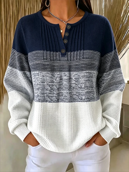 Casual Abstract Crew Neck Long Sleeve Sweatshirt