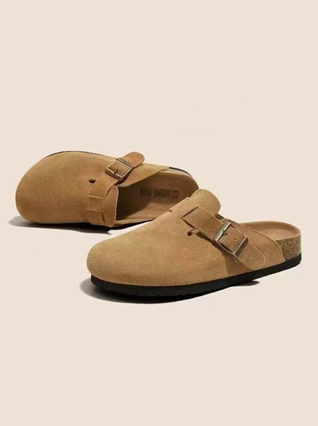 Casual Plain Slip On Flat Heel Birkenstock
