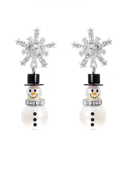 Women’s Christmas Snowman Earrings