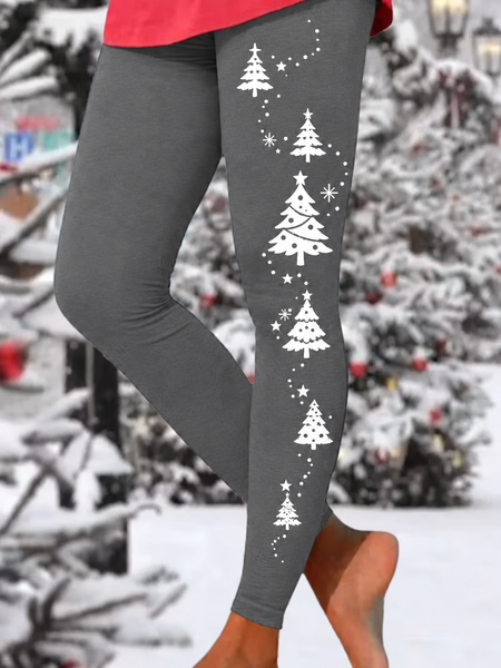 Women Christmas Tree Vintage All Season Long Leggings