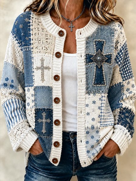 Women Striped Long Sleeve Comfy Casual Cardigan
