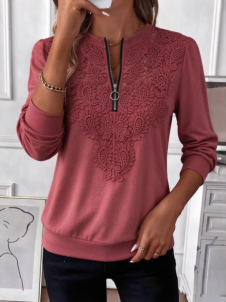 Women Floral Crew Neck Printing Casual Spring/Fall Long Sleeve Sweatshirt