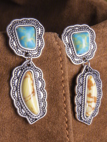 

Vintage Turquoise Earrings, As picture, Earrings