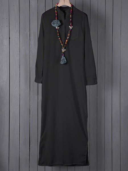 

Women Summer Dresses A-Line Daily Solid Dresses, Black, Casual Dresses